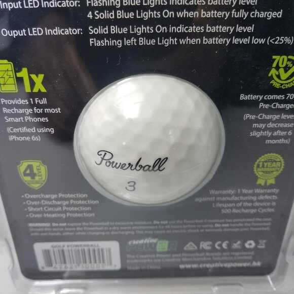Powerball Golf Ball Power Bank 3000mAh - Picture 7 of 7